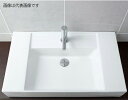 INAX/LIXIL サティス洗面器【YL-A558FYA(C)V】ベッセル式 シングルレバー混合水栓吐水口引出式(エコハンドル) 壁給水 床排水(Sトラップ)〔HC〕