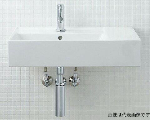 INAX/LIXIL サティス洗面器【YL-A557LTB(C)】壁付式 単水栓 床給水 床排水(Sトラップ)〔HC〕