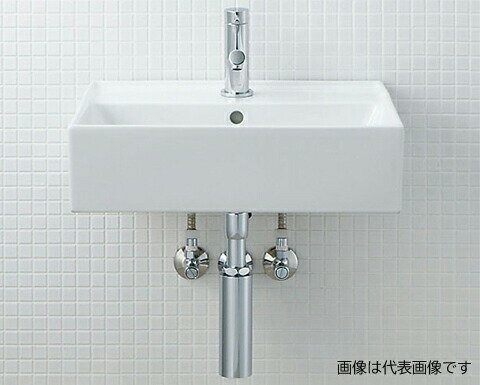 INAX/LIXIL サティス洗面器壁付式 単水栓 壁給水 壁排水(Pトラップ)〔HC〕