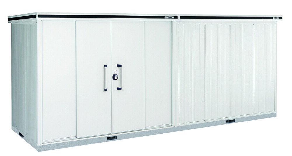 ####u.ヨド物置/ヨドコウ【LMD-5818HL CB】カシミヤベージュ エルモ 中・大型物置 一般型 引き分け戸 背高Hタイプ 受注生産 関東限定