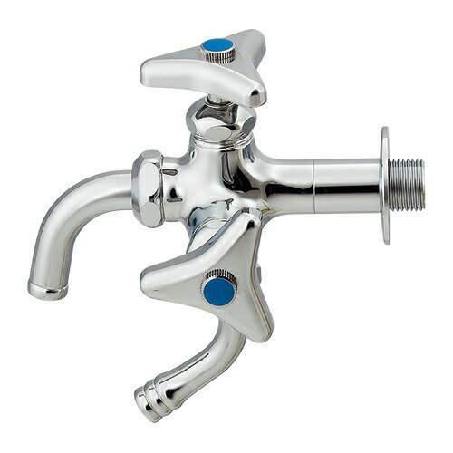 カクダイ【704-113-13】万能ホーム双口胴長水栓〔GB〕