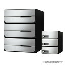 ####u.ナスタ/Nasta【KS-MB6302PY-3R】ポスト 大型郵便物対応 前入後出 投入口側のみ防滴タイプ 横開き 静音ラッチ錠 戸数3
