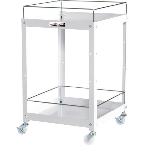 ●u.ヤマキン/山金工業【WCLFN-2-P】コンビニワゴン ナイロンキャスター コボレ止め付 2段 W400mm×D400m..