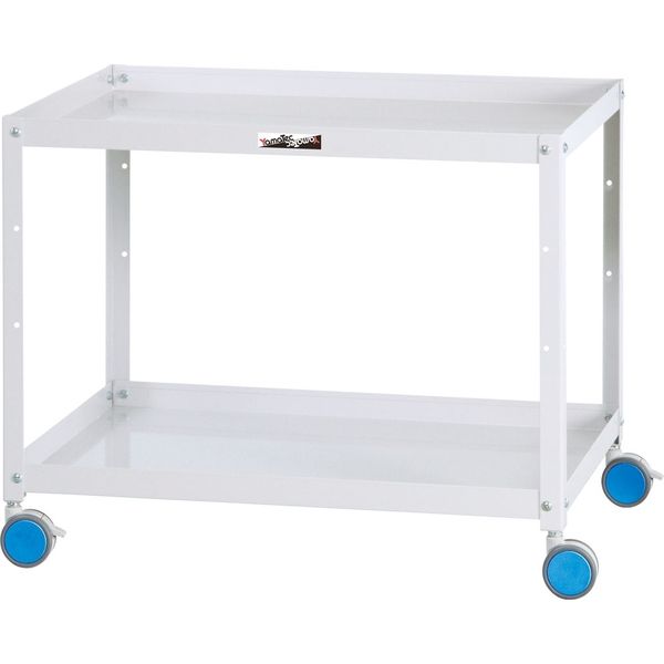 ●u.ヤマキン/山金工業【CWCW-2-BL】色彩ワゴン オープンタイプ2段 W750mm×D500mmサイズ スカイブルー 組立式