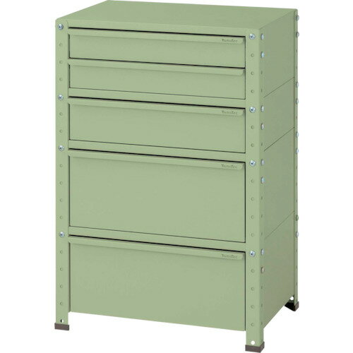 ●u.ヤマキン/山金工業【W6-SMD2-G】スペシャルワゴン 固定式 W600×D400×H900 グリーン 組立式