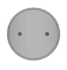 β神保電器 配線器具【818AM】ニューマイルドビーニューメタルプレート 丸形ノズルプレート φ9 取付枠付