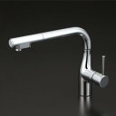 KVK 水栓金具【KM6101ZV11EC】流し台用シングルレバー式シャワー付混合栓 寒冷地仕様〔HB〕