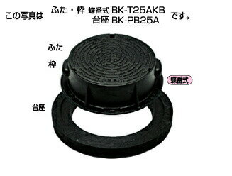 タキロンシーアイ 【300025】防護ハット 標準型T-25A ふた・枠 蝶番式 BK-T25AKB 350 フタの表示(汚水)..