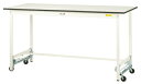 ####u.ヤマキン/山金工業【SUPUH-1260-WW】ワークテーブル 150シリーズ ワンタッチ移動タイプ H950mm 基本形 組立式(3)