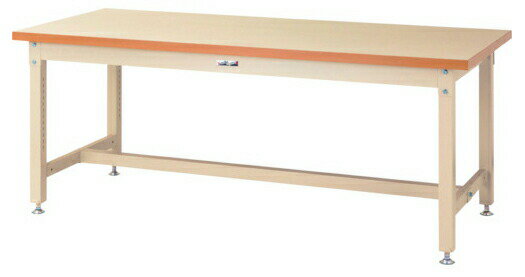 ●u.ヤマキン/山金工業【SSM-1890-II】ワークテーブル スーパータイプ 固定式 H740mm メラミン天板 アイボリー 組立式