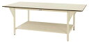 ####u.ヤマキン/山金工業【SWPWH-2412TT-II】ワークテーブル ワイドタイプ 固定式 H900mm 全面棚板付 組立式