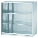 ####u.ヤマキン/山金工業【SS-09G】保管庫 ステンレス収納庫 ガラス引戸型(H900 上下兼用) 完成品