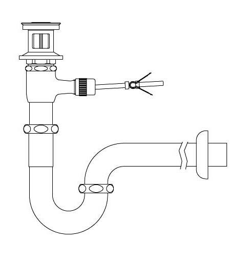 INAX/LIXIL 排水金具（ポップアップ式・呼び径32mm）【LF-271SA】床排水Sトラップ〔IE〕