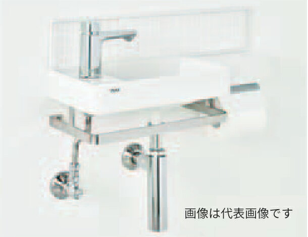 INAX/LIXIL 手洗器【L-D102LQ-W】オールインワン手洗 タイルバックパネルあり 一般地 左仕様 床給水床排水(ボトルトラップ)〔GH〕 1