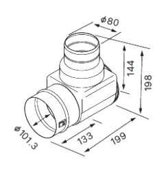 ♪ノーリツ 熱源機関連部材【0709332】取替え排気アダプタTB82