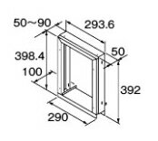 リンナイ 関連部材【HL-WSW-90(A)】(24-5666) ウインドサッシ用金具 50～90mm〔GH〕
