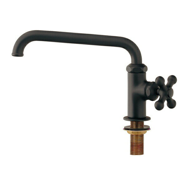 カクダイ【700-767-D】立形自在水栓//マットブラック〔GB〕