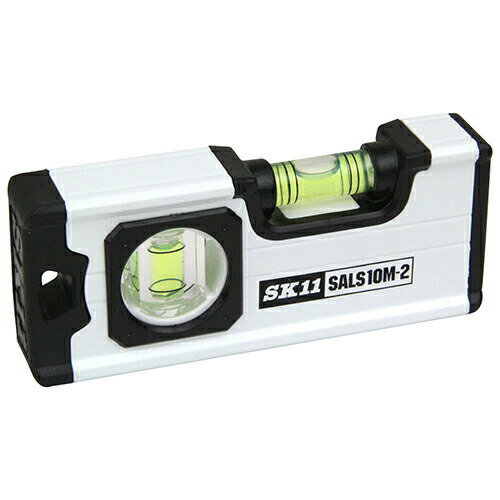 ∀藤原産業 【SALS10M-2】SK11 アルミレベル100スリムMG 水平器 (4977292123167)