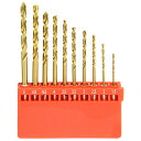 ∀藤原産業 【ETDT-10HEX】E-Value チタン鉄工ドリルセット (4977292312301)