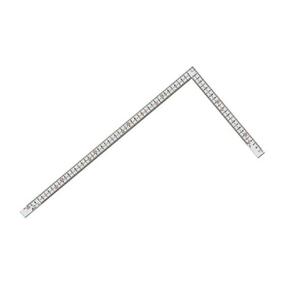 ∀シンワ測定 【11161】曲尺厚手広巾 ホワイト 50cm 表裏同目 8段目盛 (4960910111615)