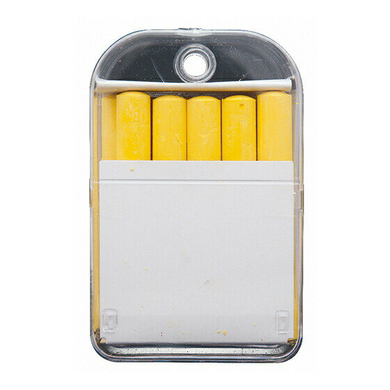 ∀シンワ測定 【74143】工事用 チョーク 黄 10本入 プラケース付 (4960910741430)