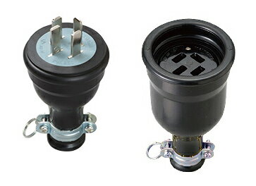 Я明工社 【MK5615(MP2520+MC2615)】接地防水コネクター(組) 3P 定格20A 250V