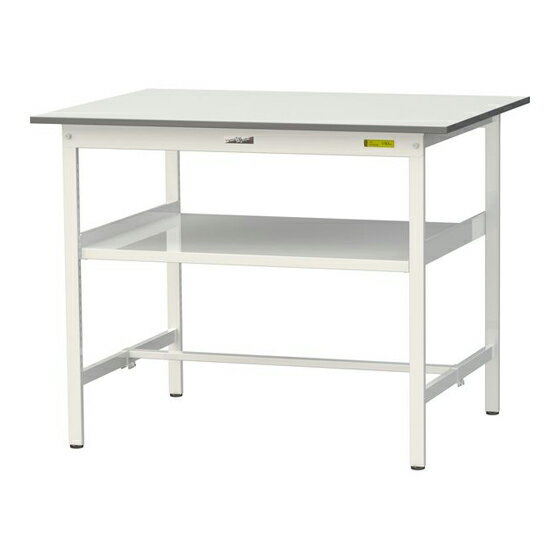 ####u.ヤマキン/山金工業 【SUPH-1290F-WW】ワークテーブル 150シリーズ(固定式 中間棚付) H950mm 基本形 組立式