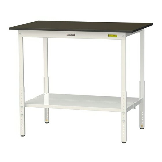 ●u.ヤマキン/山金工業 【SLMAH-1275TT-BRW】ワークテーブル LABシリーズ(高さ調整タイプ) H900〜H1200m..