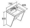 ###INAX/LIXIL 洗面化粧台【DCXO-757J2EE2(P)】ドゥケア・カウンター ハイグレード 自動水栓 一般地 ゆプラス 壁排水 間口750 受注約1週〔GE〕(4)