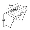 ###INAX/LIXIL 洗面化粧台【DCXO-908J1EE2(S)】ドゥケア・カウンター スタンダード 自動水栓 一般地 ゆプラス 床排水 間口900 受...