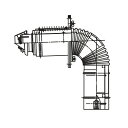 ####ψパロマ 給湯機 部材【TFW-110×75C-300UL】(42803) 直出しウォールトップ 室内よりトップ取付タイプ 適用壁厚範囲250〜350m...