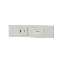 ###β神保電器 配線器具【KAG-2623】NKシリーズ 家具・機器用 コンセント+USBコンセント(Type-C)セット(ピュアホワイト) 受注生産