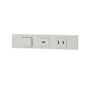 ###β神保電器 配線器具【KAG-3590】NKシリーズ 家具・機器用 3路+USBコンセント(Type-C)+コンセントセット(ピュアホワイト) 受注生産