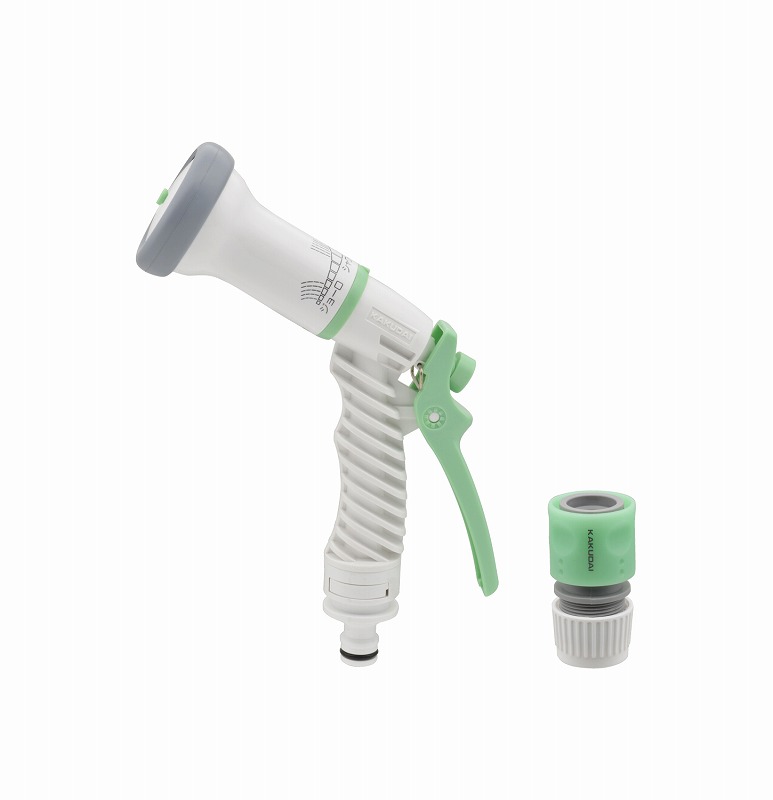 カクダイ/GAONA/ガオナ【GA-QB007】ガオナ シャワーノズル5 散水ノズル 切替4種類 (ニップル ホーセンド付き ワンタッチ接続 ホースがねじれない)〔▽〕