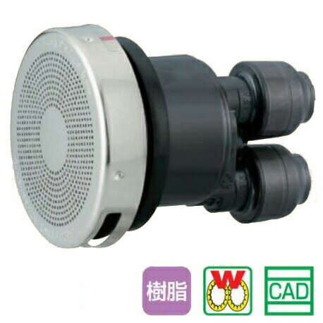 オンダ製作所【JS1-S10】JS1型 無極性循環口ダブルロックジョイント式 10A 樹脂製 (ストレート)〔HA〕