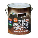 ∀アサヒペン 【525345】油性 木部防虫・防腐ステインEX 1.6L ダークオーク (4970925525345)