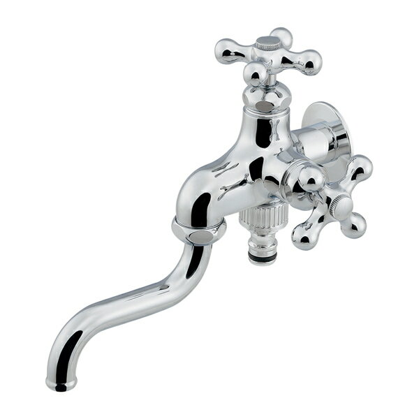 カクダイ 【704-311-CH】双口自在水栓〔GB〕