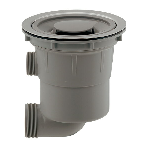 カクダイ 【452-621】浅型流し台トラップ(横穴つき)〔GB〕