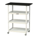 ####u.ヤマキン/山金工業 【LKTCH-7545T3BKW】LABシリーズ 天板付きラボワゴン 棚板3段タイプ W750×D450×H950 組立式