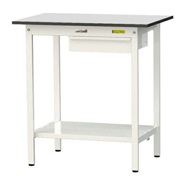 ●u.ヤマキン/山金工業 【SURH-960UTT-GYW】ワークテーブル 150シリーズ 固定式 キャビネット付 H950mm ..