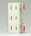 β神保電器 配線器具【JEC-BN-555KPW】ピュアホワイト J・WIDEシリーズ トリプルコンセント 本体
