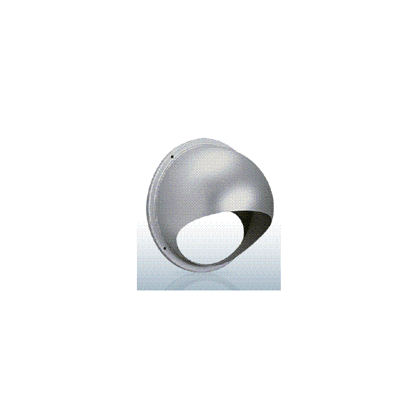 西邦工業【SF200】フードのみ・差込胴体なし・壁面ネジ止め外壁用アルミ製換気口・セルフード〔HF〕