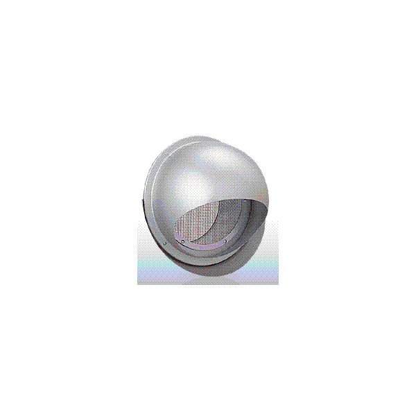 House Building Materials - 西邦工業【SFN75M】同芯金網型10メッシュ・ワイド水切り付外壁用アルミ製換気口・セルフード〔HF〕