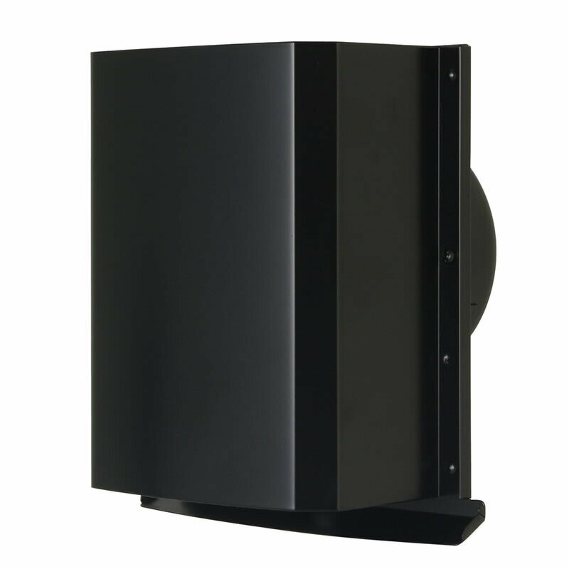 高須産業 外壁用部材【GFP-150ED120-K】ブラック 給気・排気兼用 角形 パイプフード 防火ダンパー付き〔HI〕