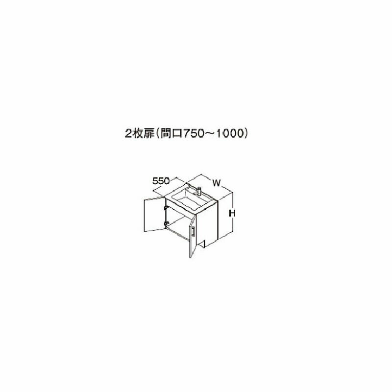 ###TOTO【LDSLA075AAGLS2】エスクアLS 洗面化粧台 PG2 センターボウルプラン 寒冷地 2枚扉 カウンター高さ対応750mm 間口750mm きれい..