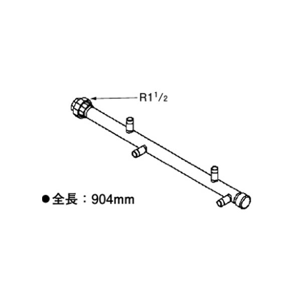 リンナイ 部材【UOP-E32GHS-W4-40(B)】(23-5974) ガス配管セットW4 Uボルトセット付〔GH〕