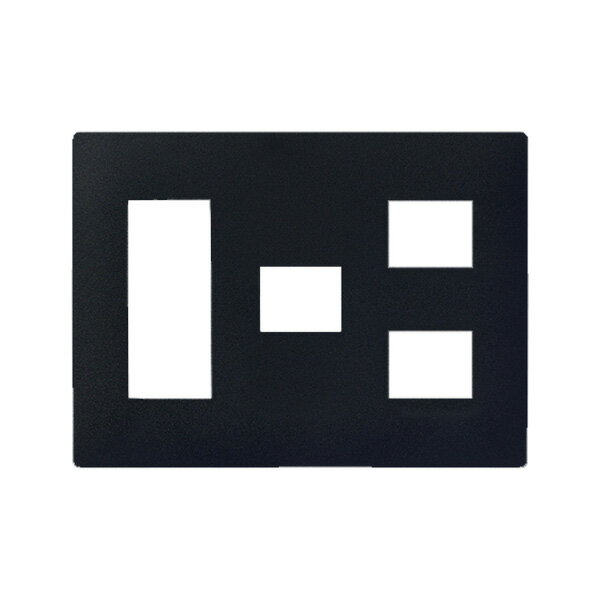 パナソニック 配線器具【WTL7776BK】アドバンスシリーズ 簡易耐火コンセントプレート 3連用 6コ用 3コ+..