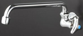 KVK 水栓金具【K10DFR24】横形自在水栓 240mmパイプ〔GA〕