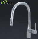 KVK 水栓金具【KM6061VECP】流し台用シングルレバー式シャワー付混合栓〔HB〕