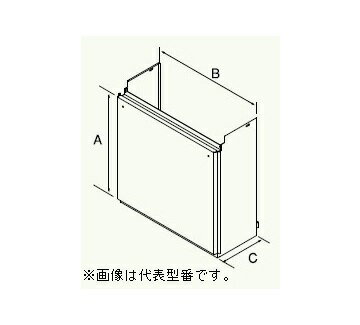 ●ψパロマ【H33-K 450L】(59491) 壁掛型・PS 標準設置型 配管カバー 450L